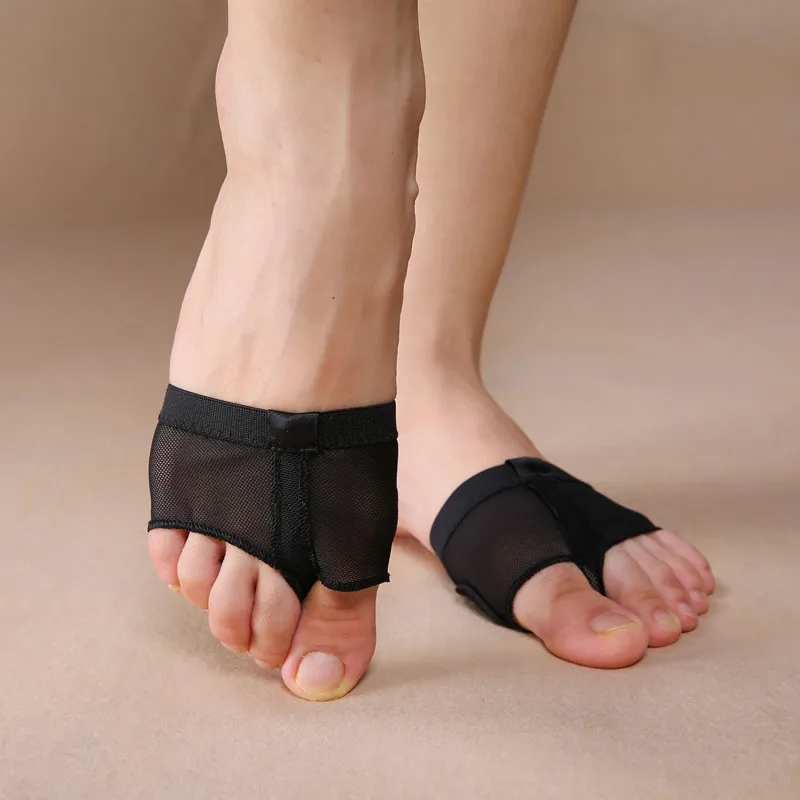 Hai Lỗ Chuyên Nghiệp Bụng Toe Pad Hiện Đại Nửa Girl Lyrical Giày Khiêu Vũ Dép Bàn Chân Chân Thongs