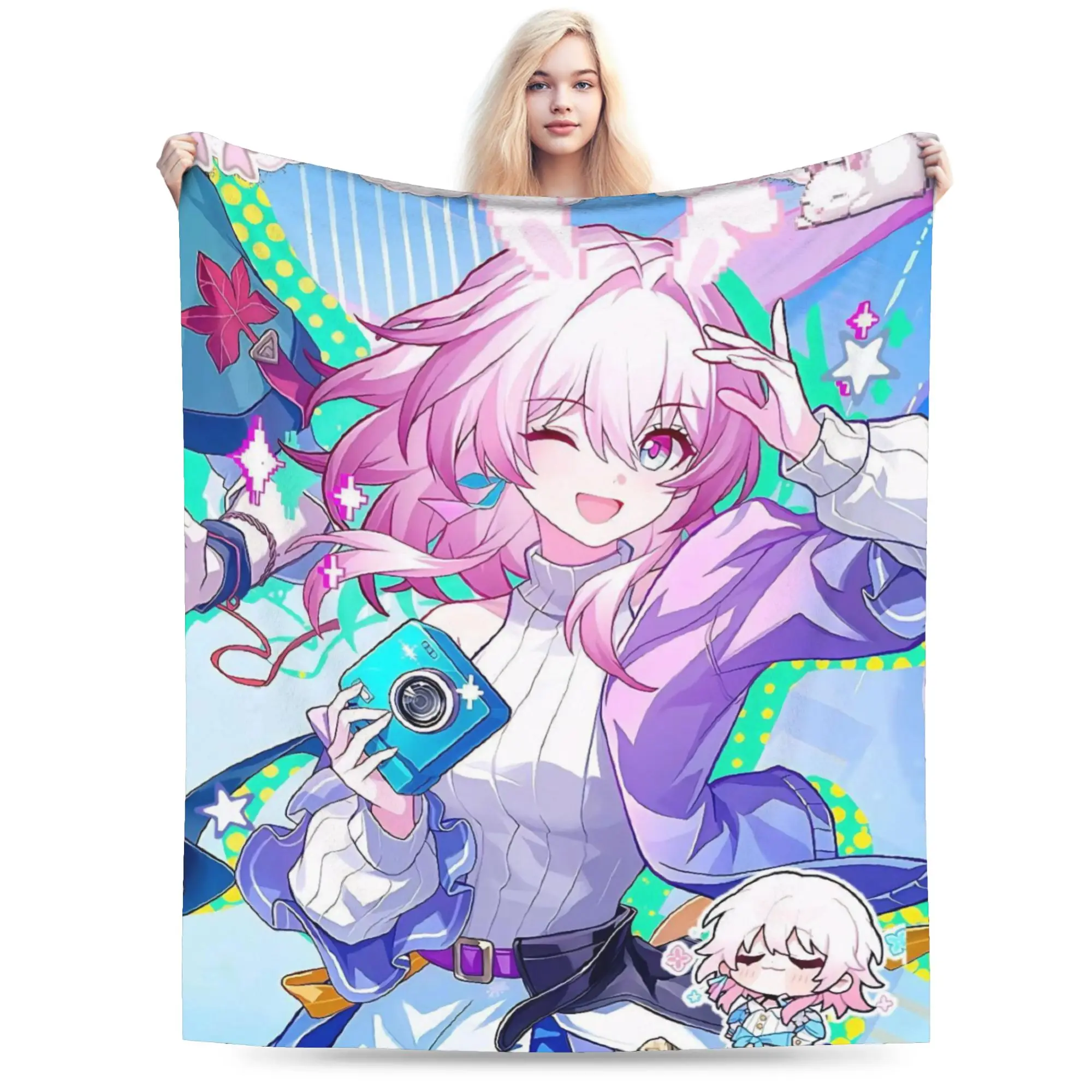 Honkai Star Rail Blanket Super Soft Warm  Throw Blankets for Bed 50x60 Inch Multi-size Plush Thin Quilt