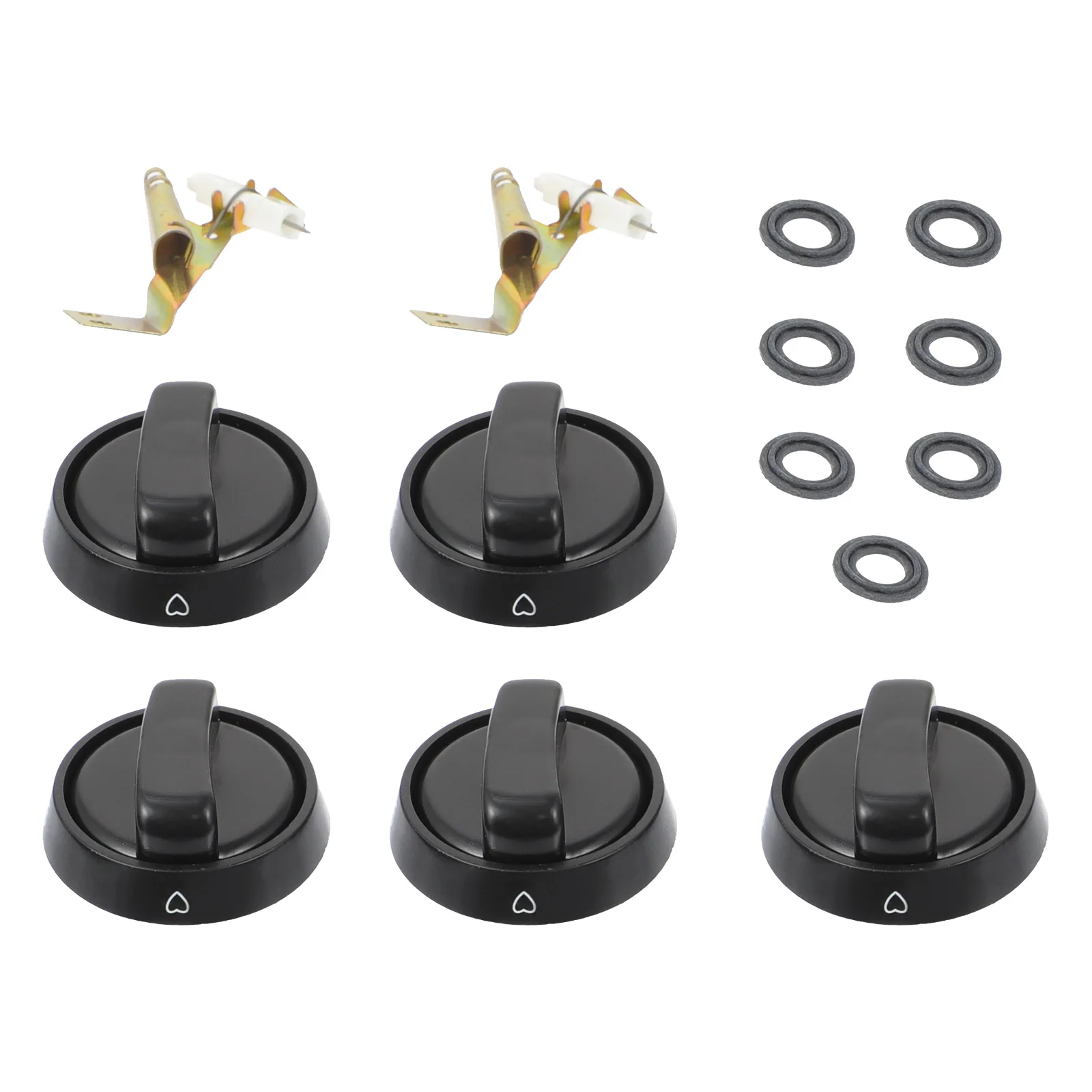 

5Pcs Gas Stove Switch Knob Replacement Oven Plastic Black Universal Cooker Accessories Durable