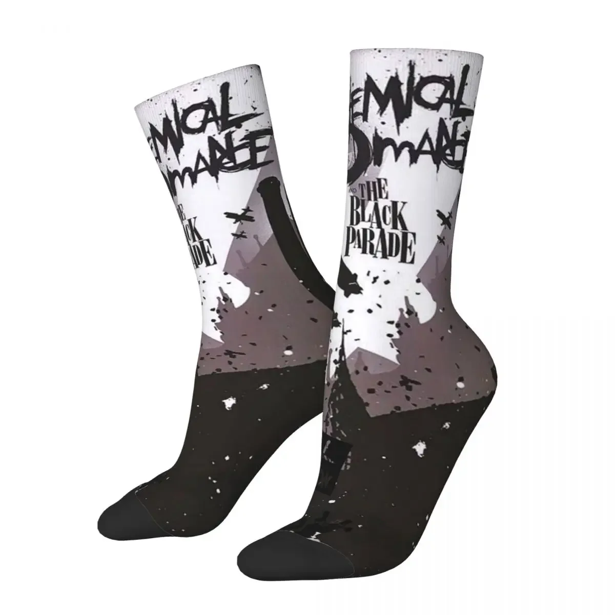 Fashion My Chemical Romance Football Novelty Street Style Crazy Socks Cycling Crew Socks for Unisex Non-slip