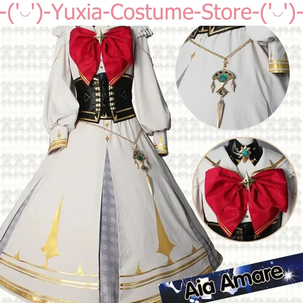 Vtuber Nijisanji EN ILUNA Aia Amare Game Suit Gorgeous Lovely Dress Uniform Cosplay Costume Halloween Party Outfit