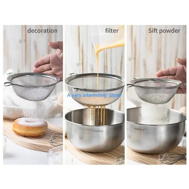 

Kitchen Strainers with Reinforced Handle Stainsless Steels Meshes Strainers Rustproof Fine Meshes Strainers U6XC