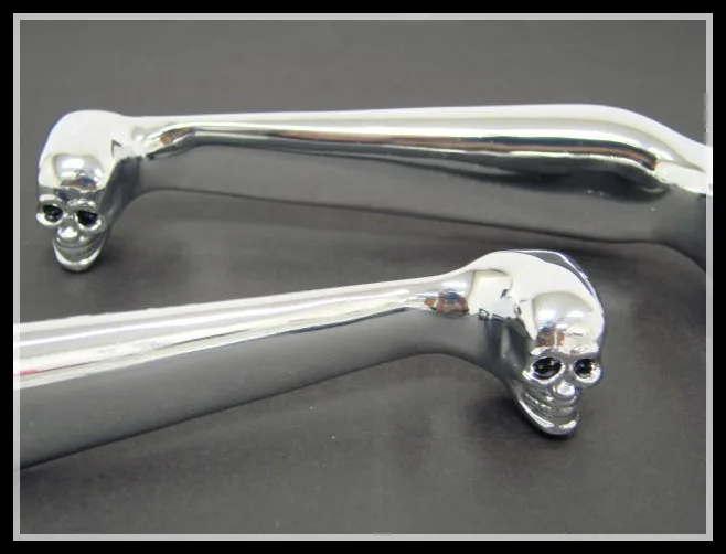 CHROME SKULL BRAKE CLUTCH LEVERS for 96-07 Harley Road King Glide Electra Ultra