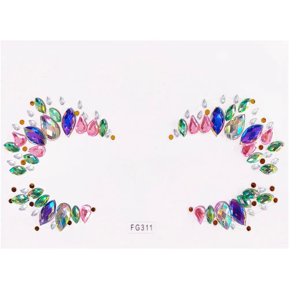 

Eyebrow Sticker Pearls Eyes Shadow Crystal Temporary Tattoo Nail Art Charms Face Tattoo Stickers Face Body Colored Rhinestone