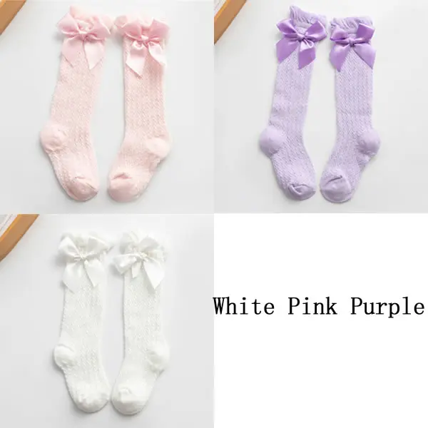 

3 Pairs Baby Bow Cotton Mesh Breathable Socks Baby Girl Socks Toddler Newborn Infant Non-slip Baby Girls Socks cheap stuff