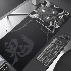 Japanese Anime Black Oni Mouse Pad Game Mini PC Desk Mat Non-Slip Rubber Laptop Playmat for Office Gaming Accessories for Gamer
