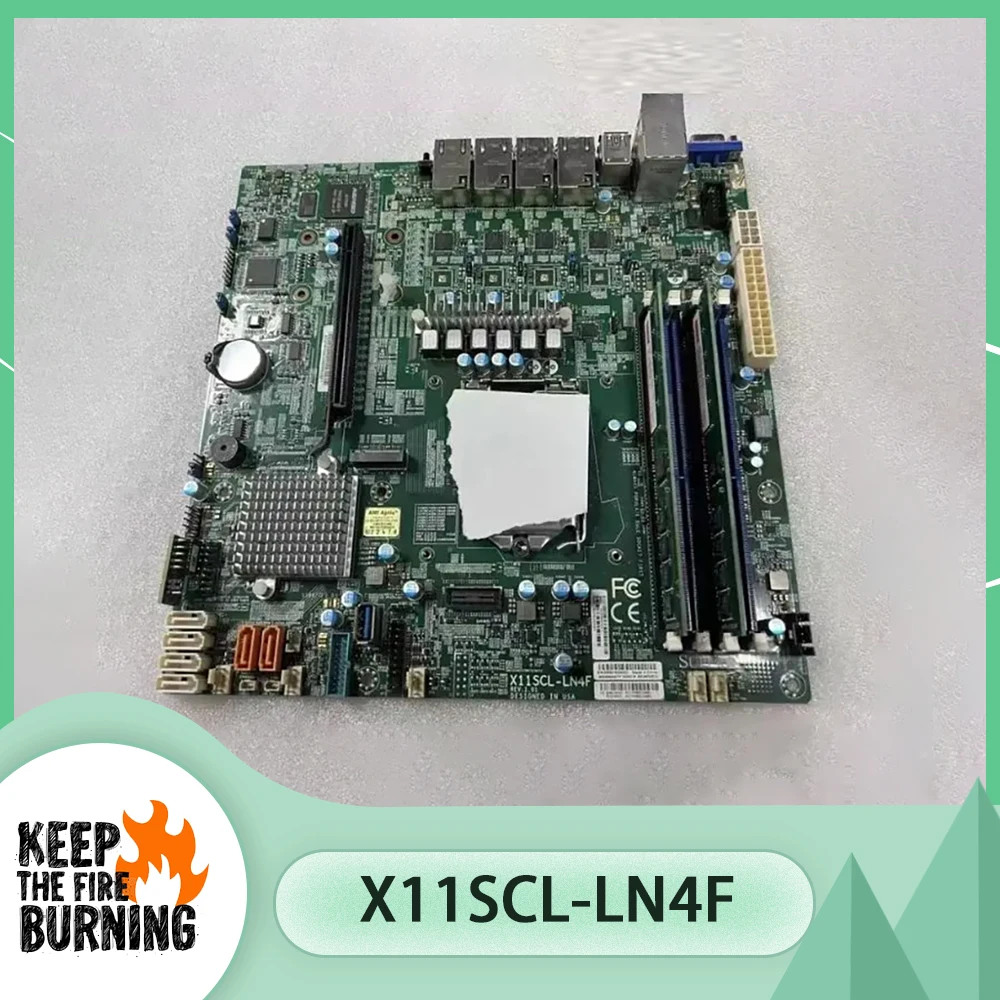 X11SCL-LN4F For Supermicro Server Motherboard E-2100 C242 4 Ethernet ports Support i8 i9 X11SCL-LN4F REV.1.01