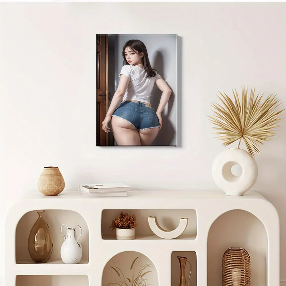 CIFBUY Beautiful Woman Portrait Aluminum Metal Sign Casual Fashion Poster Tin Sign Gym Cafe Home Wall Decoration
