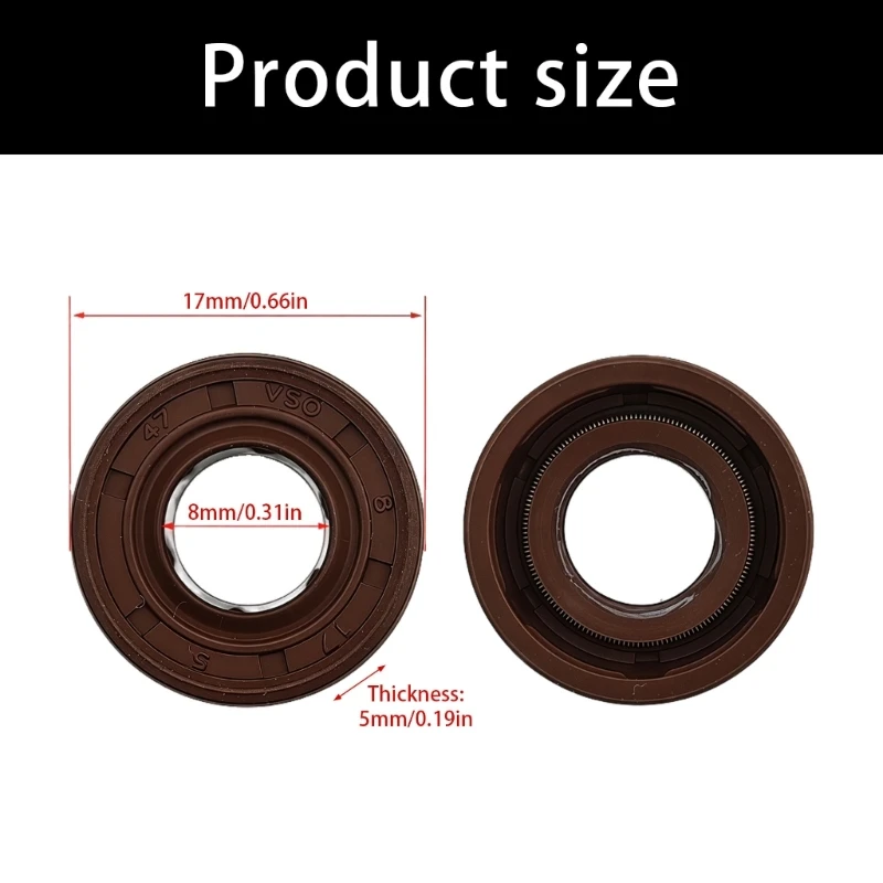 Bread Maker Sealing Gasket Oil Seal Replacement 17mm Diameter Leakproof Rings Spare Appliance Part Rubber Texture