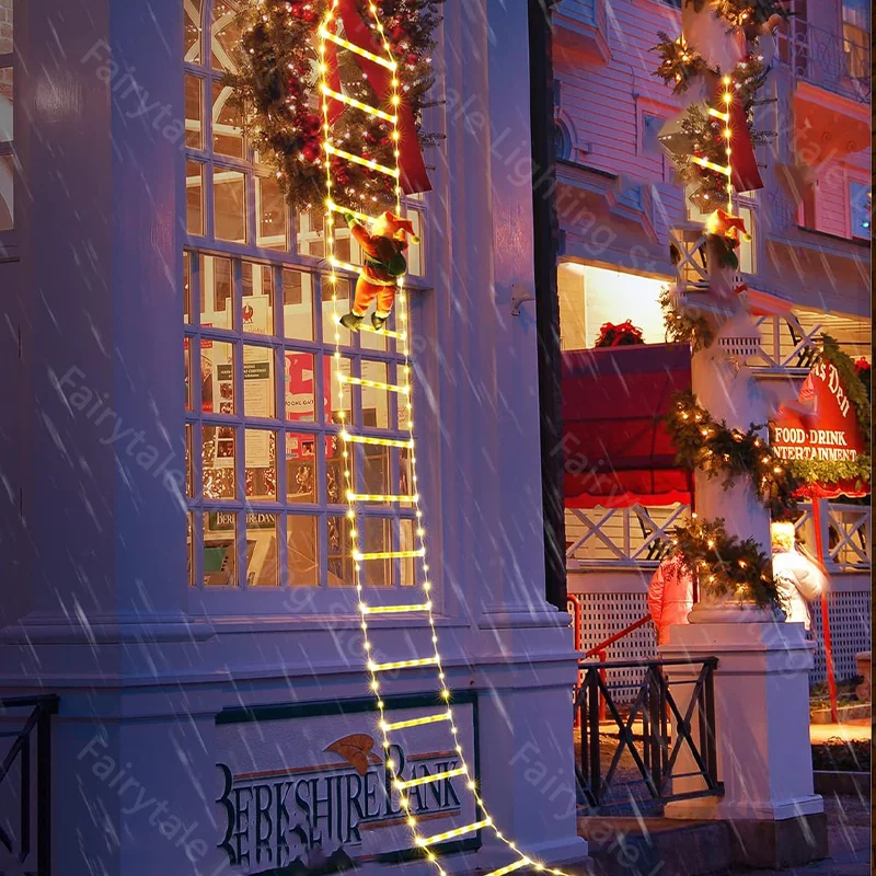 عيد الميلاد تسلق سلم سانتا 3M الديكور في الهواء الطلق للمنزل حديقة شجرة عيد الميلاد زخرفة هدية السنة الجديدة #2