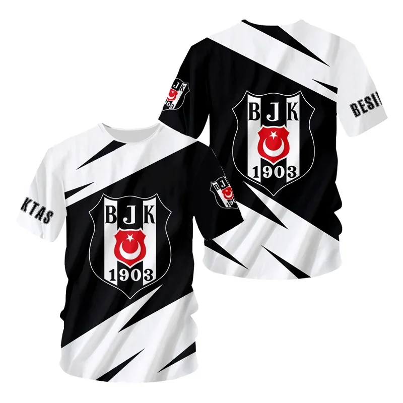 Turkey Besiktas Istanbul Football T Shirt 3D Print Summer T-shirts Oversized Women\'s T-Shirt Harajuku NEW Promo Tees