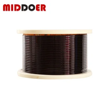High-temperature enamelled wire, winding wire specifically for motors and transformers, enamelled flat aluminum wire