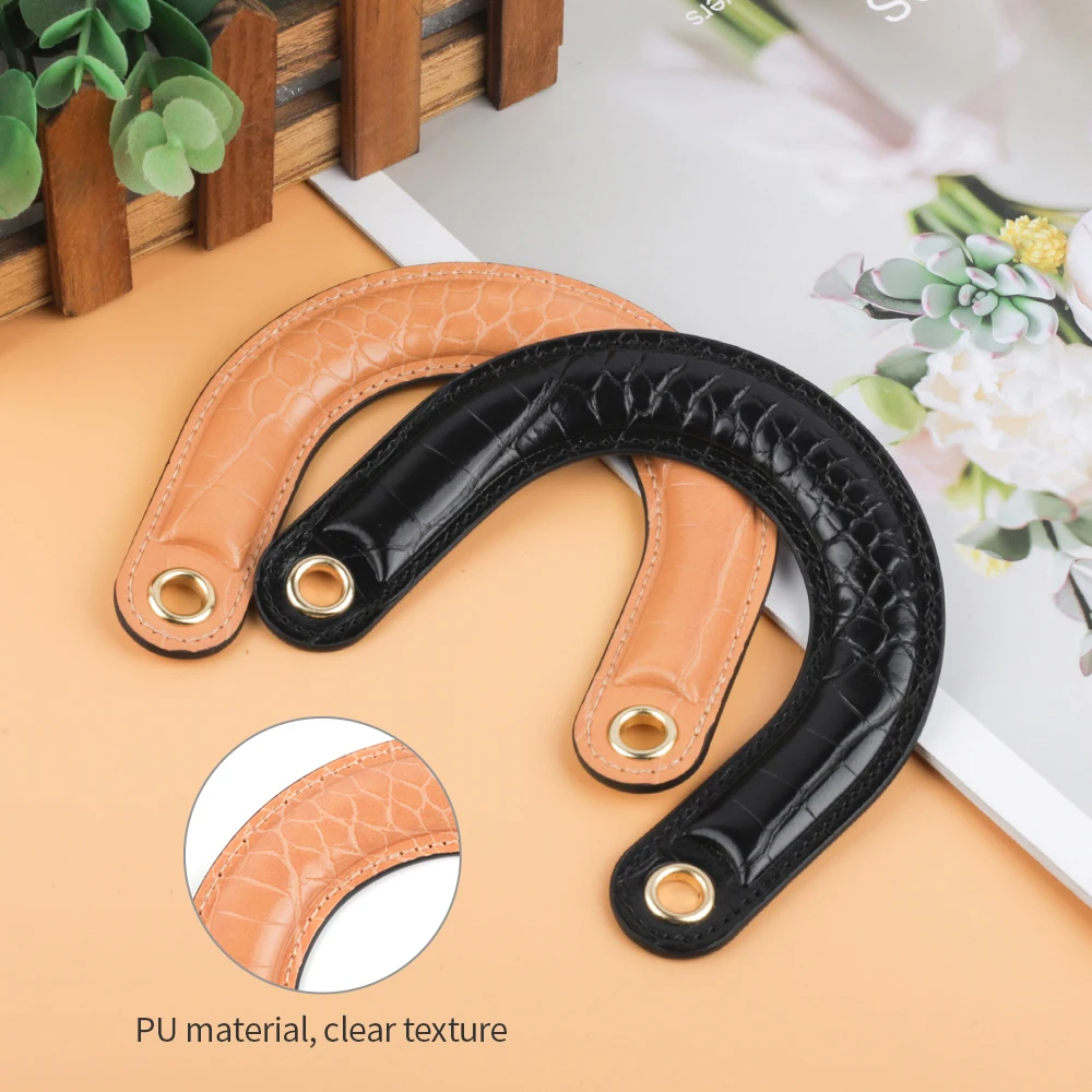 1Pcs U Shaped Bag Handle Leather Handbag Shoulder Strap Replacement DIY Lady Purse Tote Clutch Making Repairing Accessories