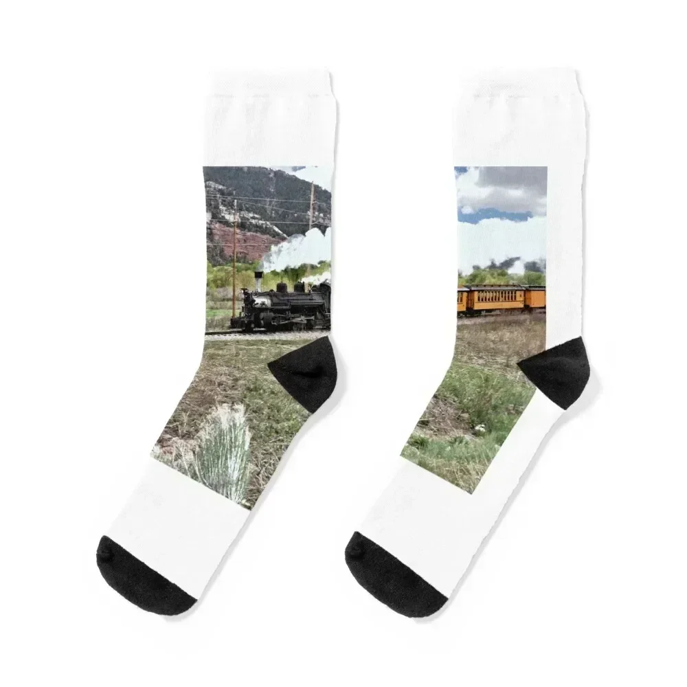 

Steam Locomotive - Durango And Silverton Railroad 1 Socks anti slip football floor Rugby cotton Woman Socks Men's