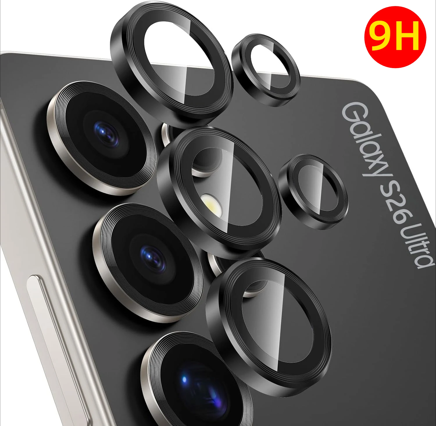 Für Samsung Galaxy S26 S25 Ultra Plus HD Kamera Objektiv Schutz 9H Gehärtetes Glas Kamera Abdeckung Screen Protector Metall ring Kappe