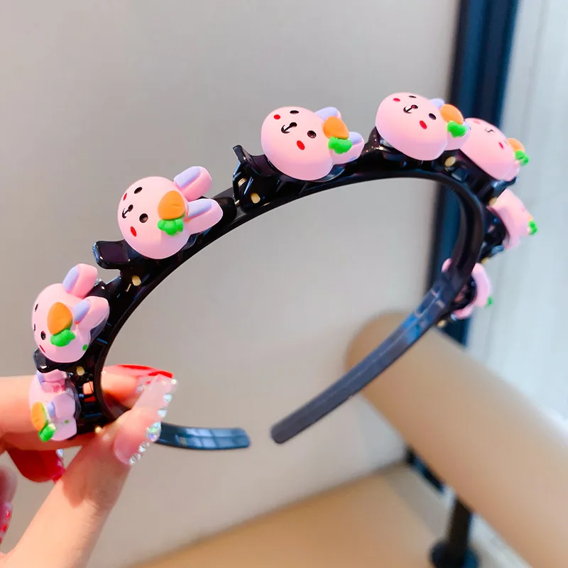 New Cute Cartoon Hairbands Girls Flowers Fruits Shape Hair Hoop Bands Korea Headwear Children for Kids Hair Accessories Gift