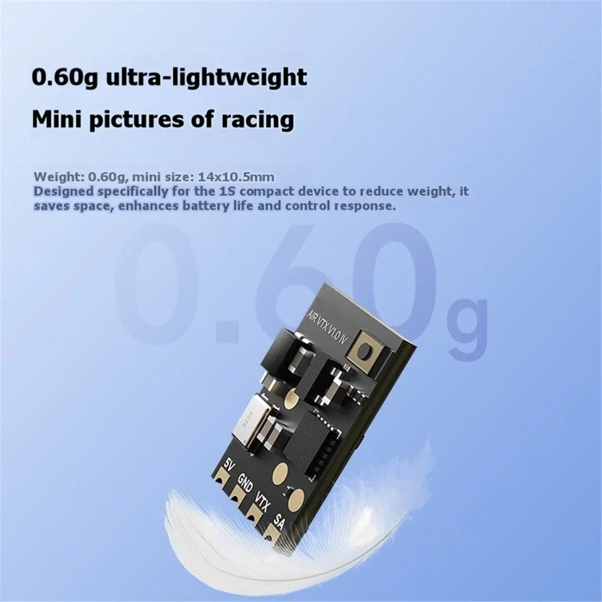 Air VTX Analog Video Transmitter, 5.8GHz 48 Channels 25mW Output PIT Mode, for the Matrix 1S 4IN1 FC