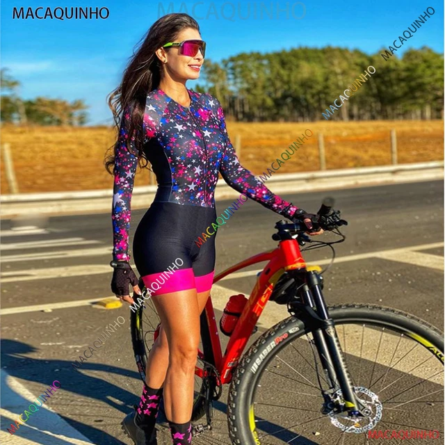 Traje de Ciclismo de manga larga para mujer ropa de ciclismo de triatlon elegante y barata promocion de verano AliExpress