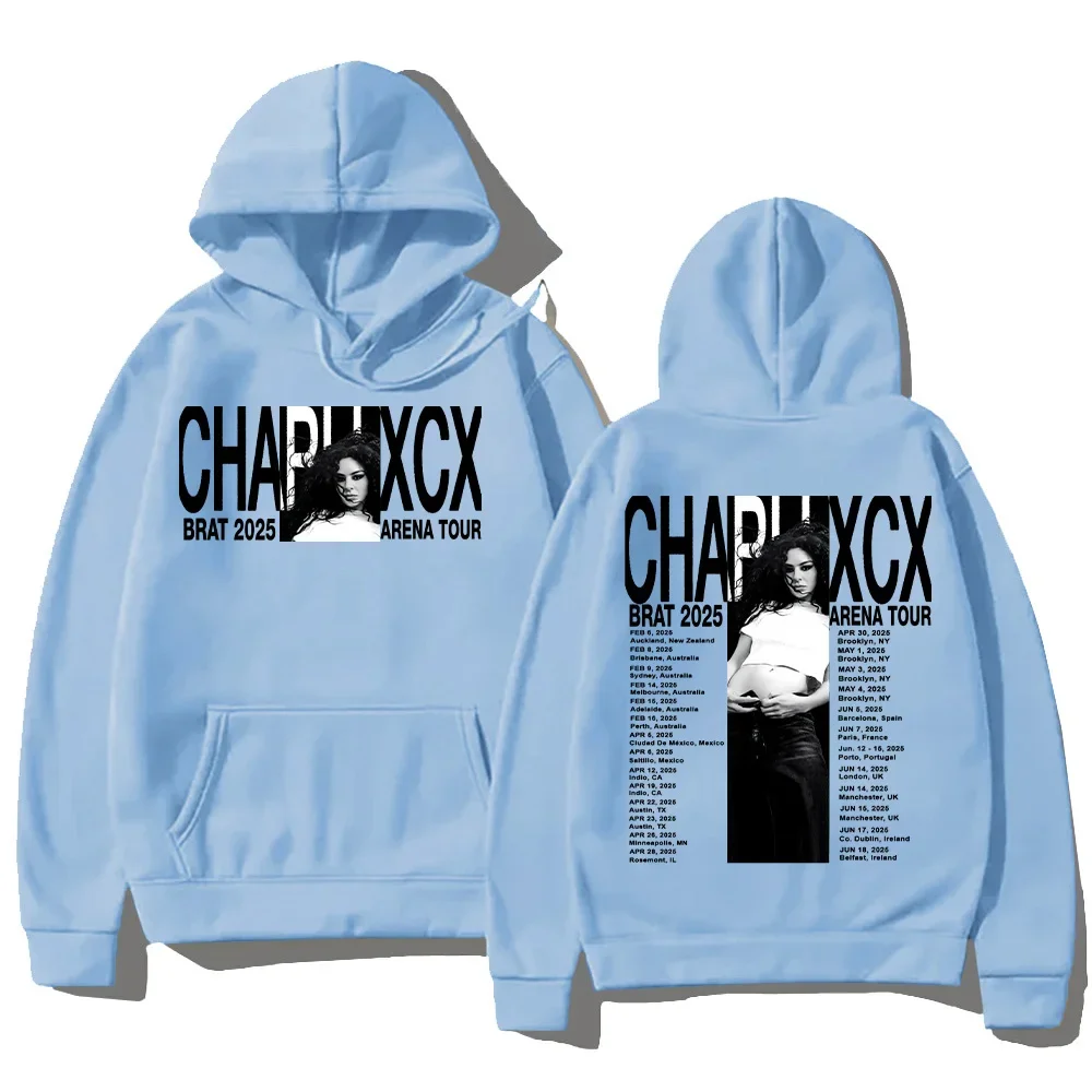 سترة بقلنسوة جديدة لعام 2026 من Charli XCX Brat Arena Tour متعددة الاستخدامات للجنسين بلوفرات كبيرة الحجم ملابس خروج غير رسمية على الموضة #5