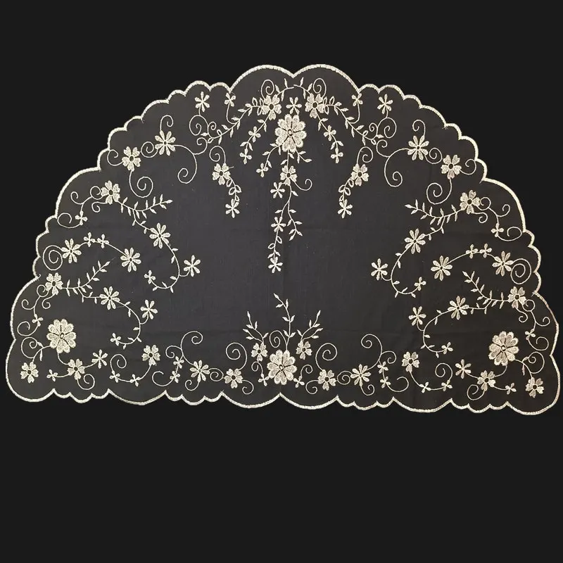 

Embroidery Lace Mantilla Women Head Covering Church Catholic Veil