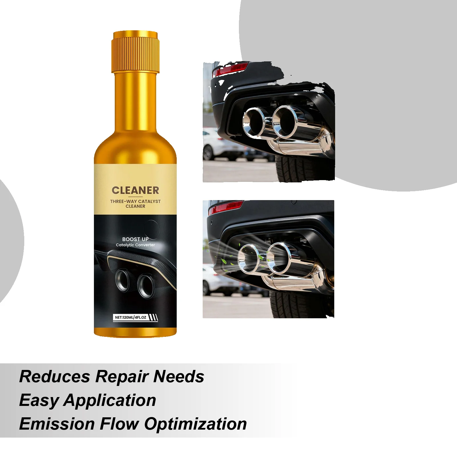 Catalytic Converter Cleaner 120ml Additive Oil Exhaust System Cleaner For Emission Reduction Car Engine Oil System Tank