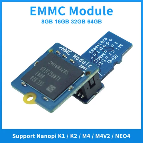 Módulo EMMC de 8GB, 16GB, 32GB, 64GB con adaptador eMMC de giro compatible con Micro SD T2 para Nanopi K1/K2/M4/M4V2/NEO4