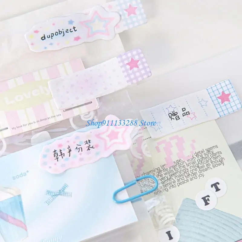 G88D Simple Sticky Note Index -tabbladen Lijm Sticky Pad Star Label Sticker voor kantoor
