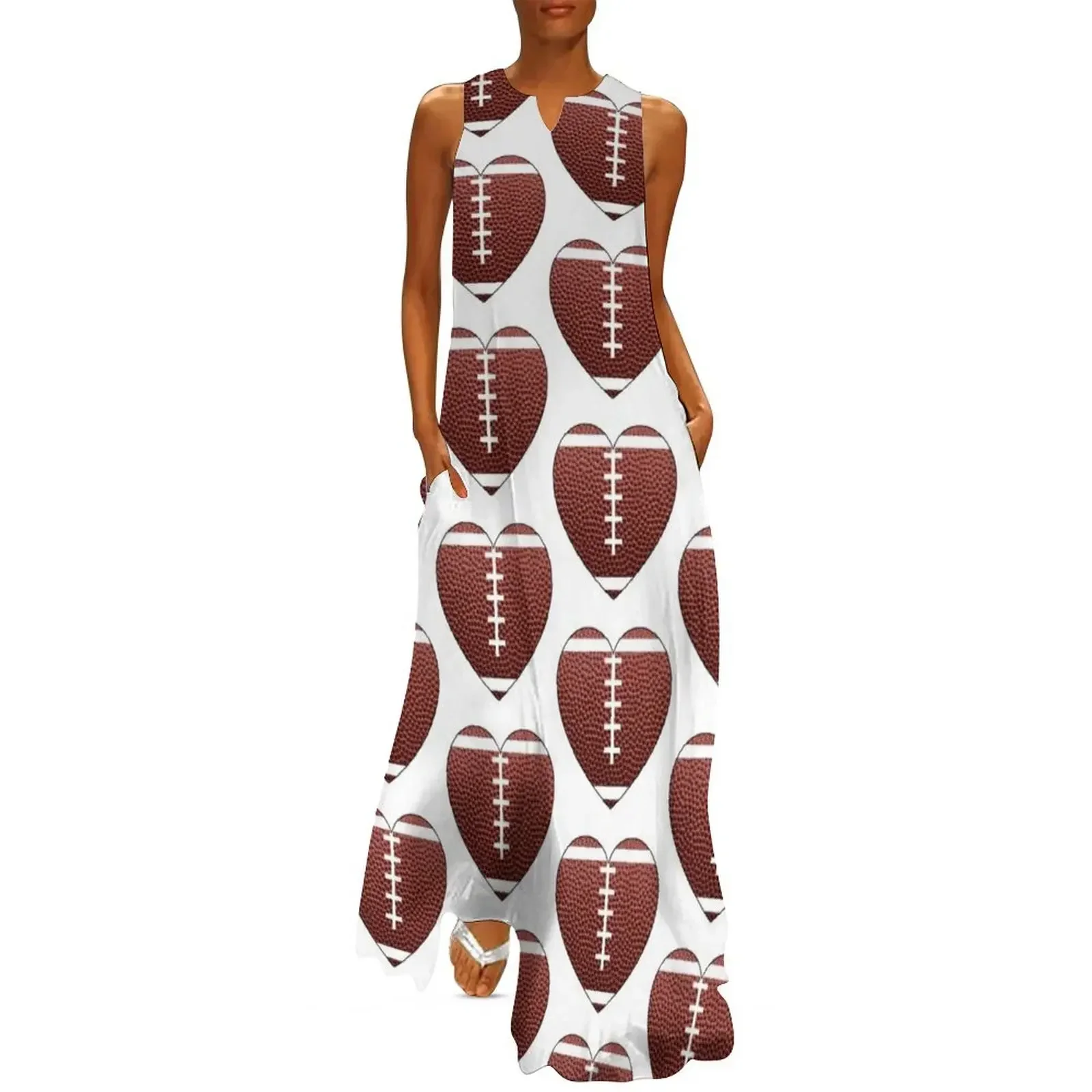 

Football Heart Long Dress summer outfits for women 2025 beach outfits for women bandage dress wedding dresses for parties Dress