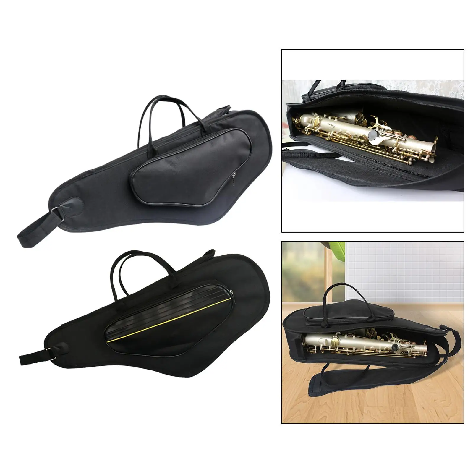 Alto Saxophone Storage Bag Sax Bag Case Backpack Thick Padded Adjustable Shoulder Strap for Instrument