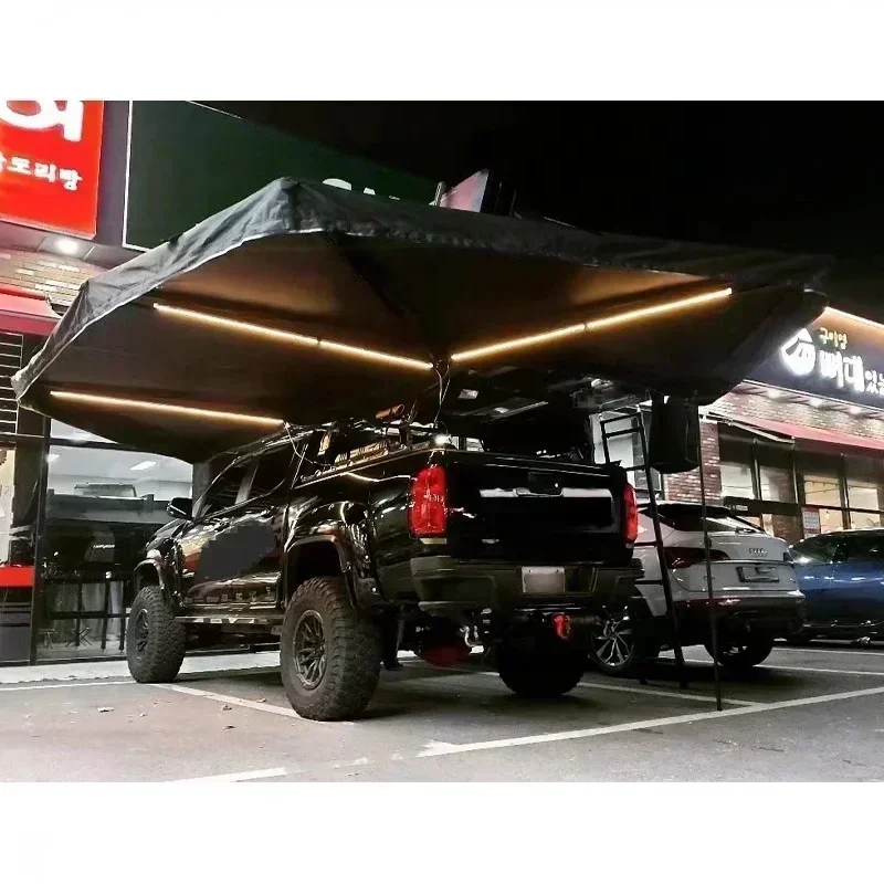 ForToldo lateral do carro do toldo do diodo emissor de luz com lados parede carro 270 toldo 4x4 paredes independentes para