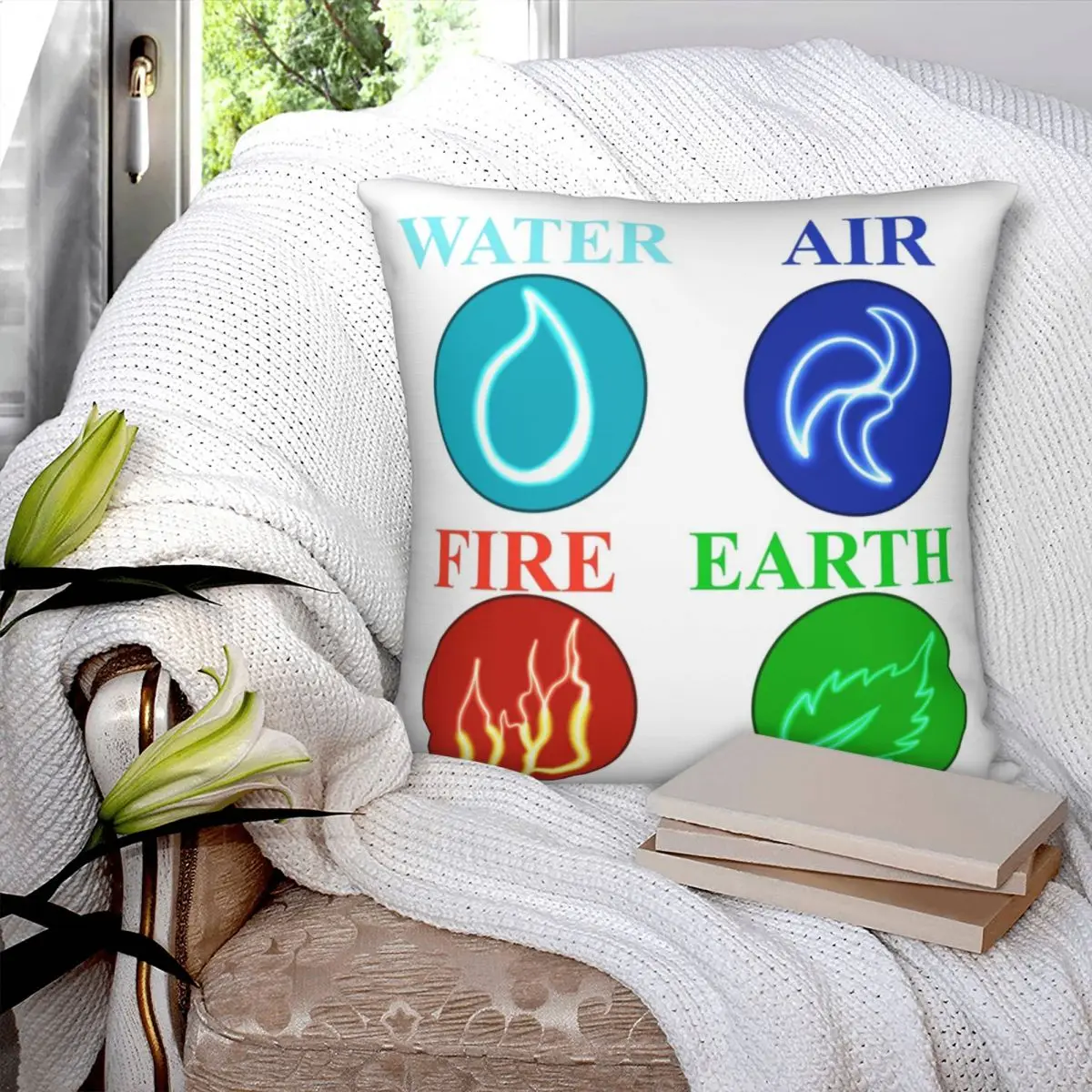 Elements Of Weather Square Pillowcase Polyester Pillow Cover Velvet Cushion Decor Comfort Throw Pillow for home Bedroom