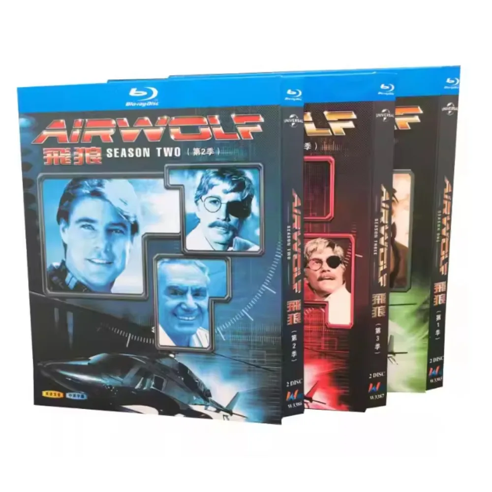 BD Blu-ray Disc High-Definition US TV Series Airwolf Seasons 1-3 Complete Edition 6-Disc Box Set