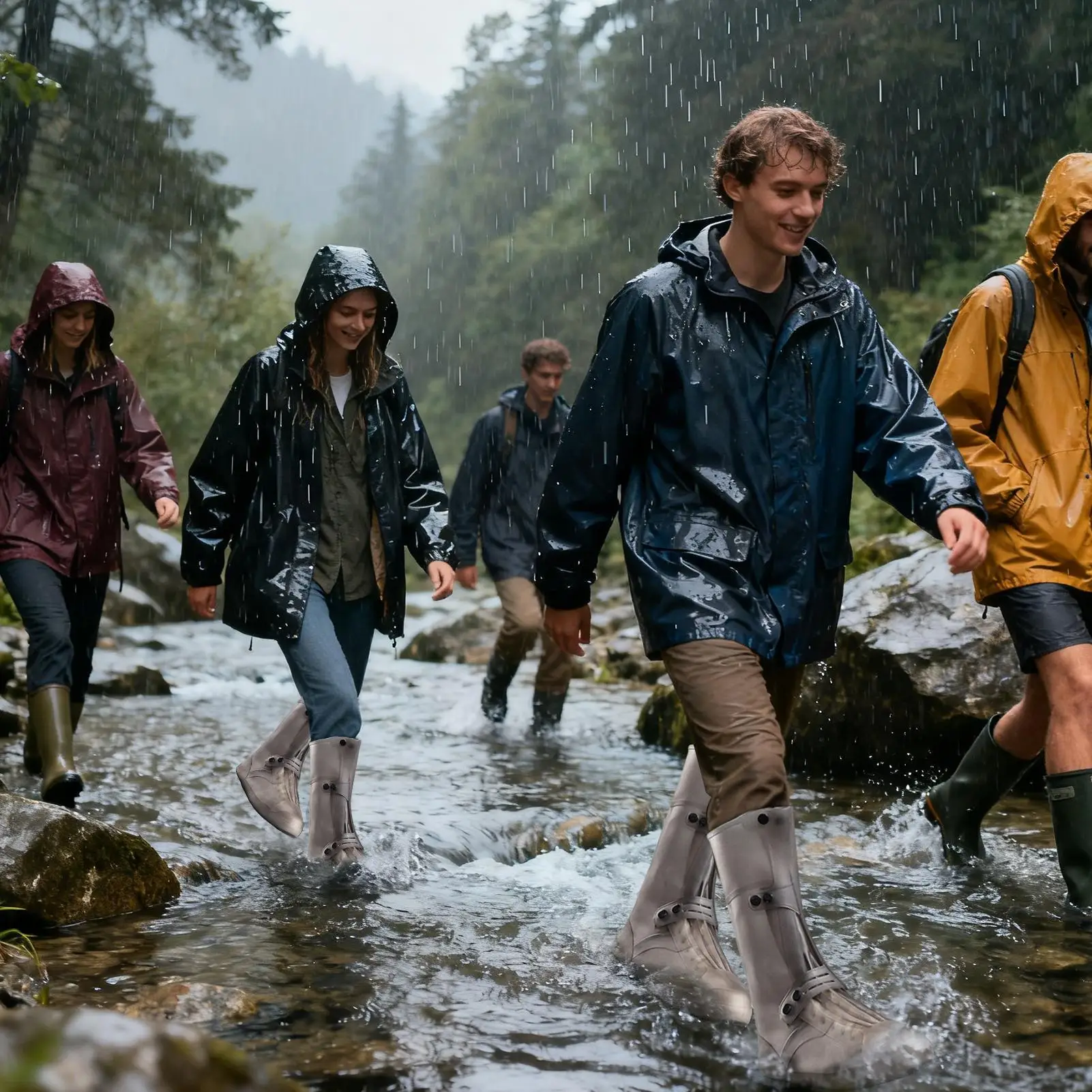 

Водонепроницаемые бахилы для дождя, силиконовые нескользящие водонепроницаемые садовые принадлежности, дорожные бахилы для зимнего снега, кемпинга на открытом воздухе