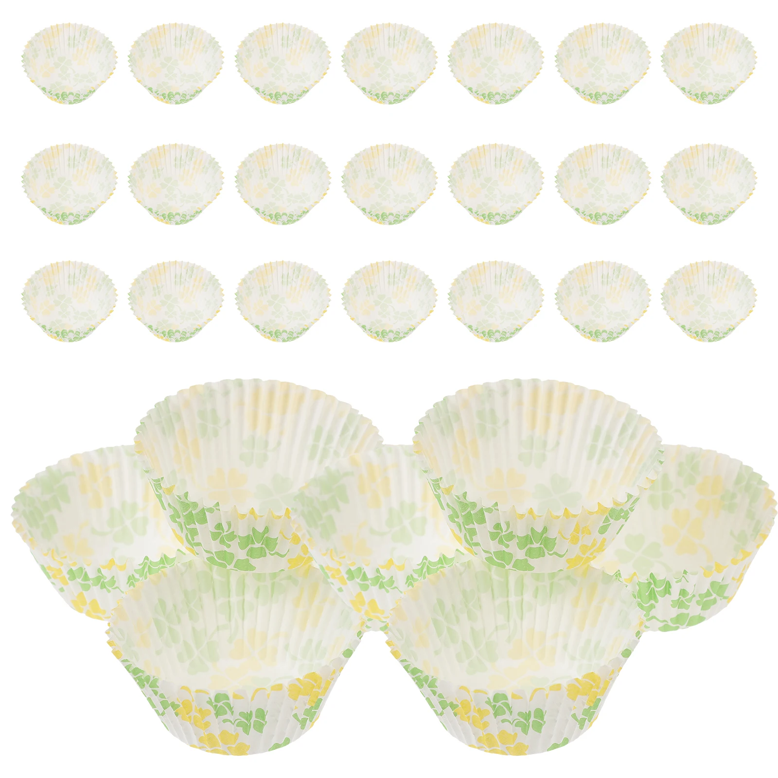 

100 Pcs Baking Cups Cake Paper Muffin Liners Dessert Four Leaf Clover Cupcake For