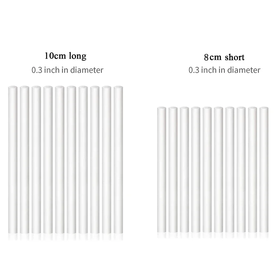 10pcs/pack Humidifier Filter 10cm/8cm Sticks Replacement Humidifiers Filter Refill Sticks for Cool Mist USB Mini Humidifiers