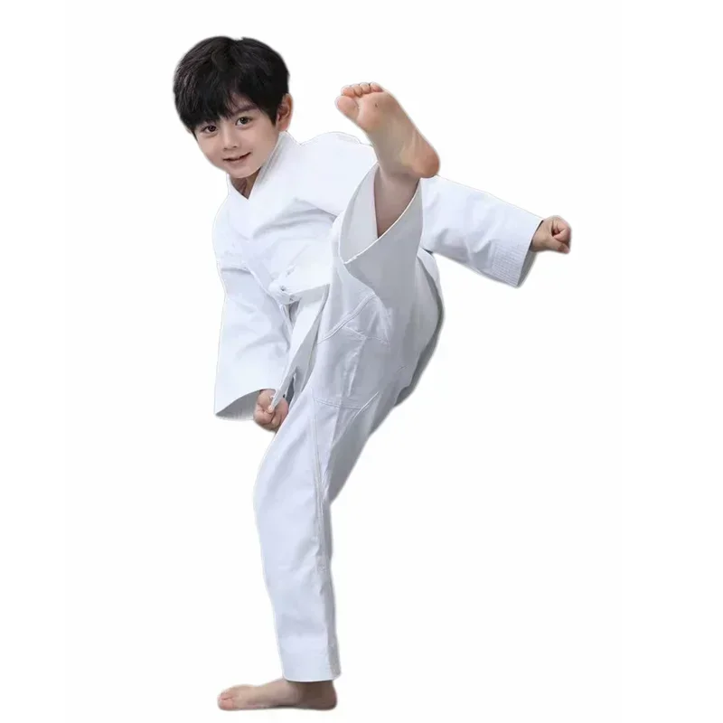 10 OZ Karate Uniform for Kids and Adult, Lightweight Karate Gi Student Uniform with Belt for Martial Arts Training - White