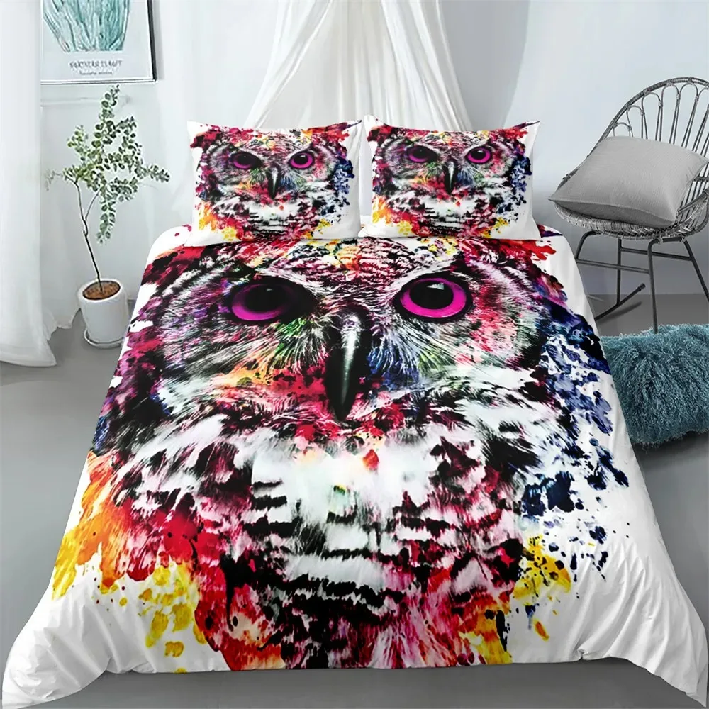 

Painting Animals 3d Duvet Cover Set Single Twin Double Queen King Cal King Size Bed Linen Set