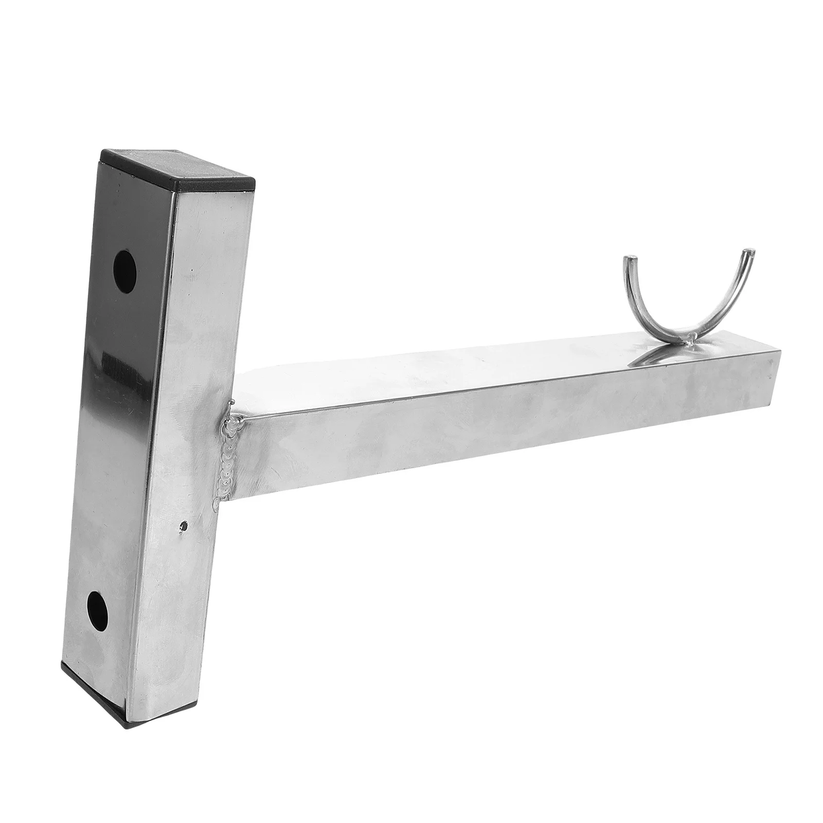 

iplusmile Wall Mount Clothes Rod Bracket Stainless Steel Side Support Holder Silver Stability Base Hanging Rack