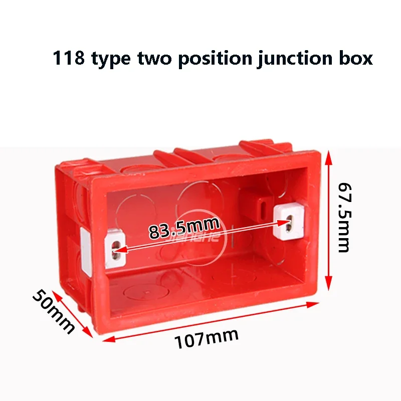 118 Type Wire Junction Boxes For Switch Socket Panel Concealed Box 2 , 3 , 4 Positions