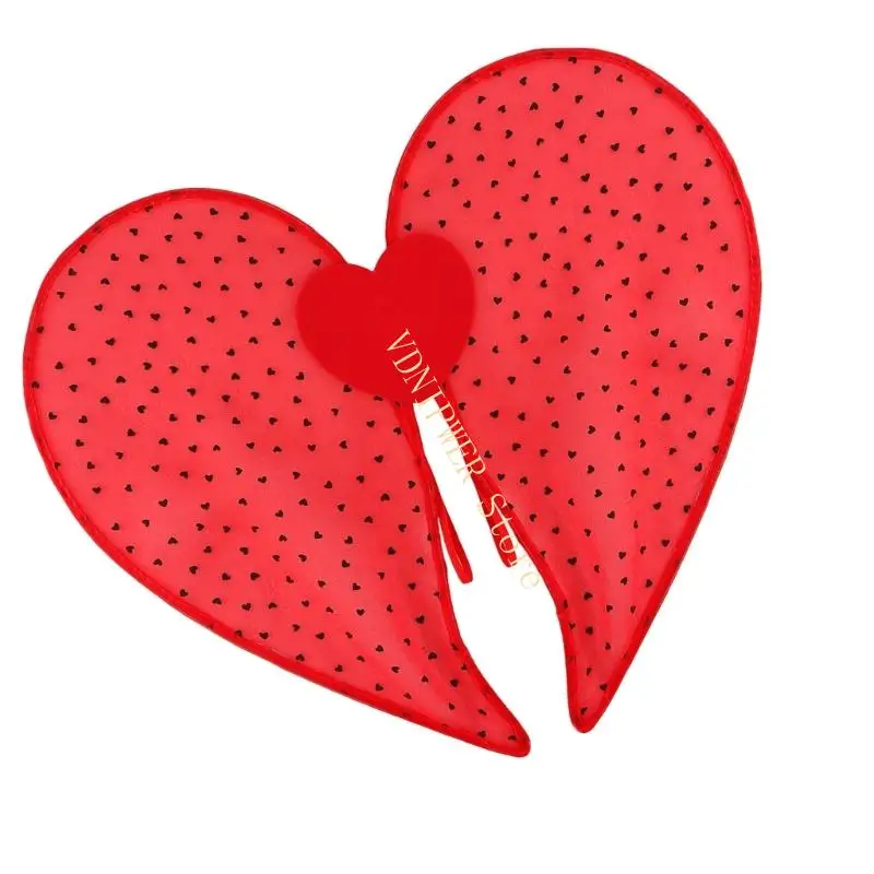 Leichtes Organza-Engelsflügel-Kostümzubehör, hautfreundliche Stoffdekoration für Valentinstag-Event, Cosplay, D08E
