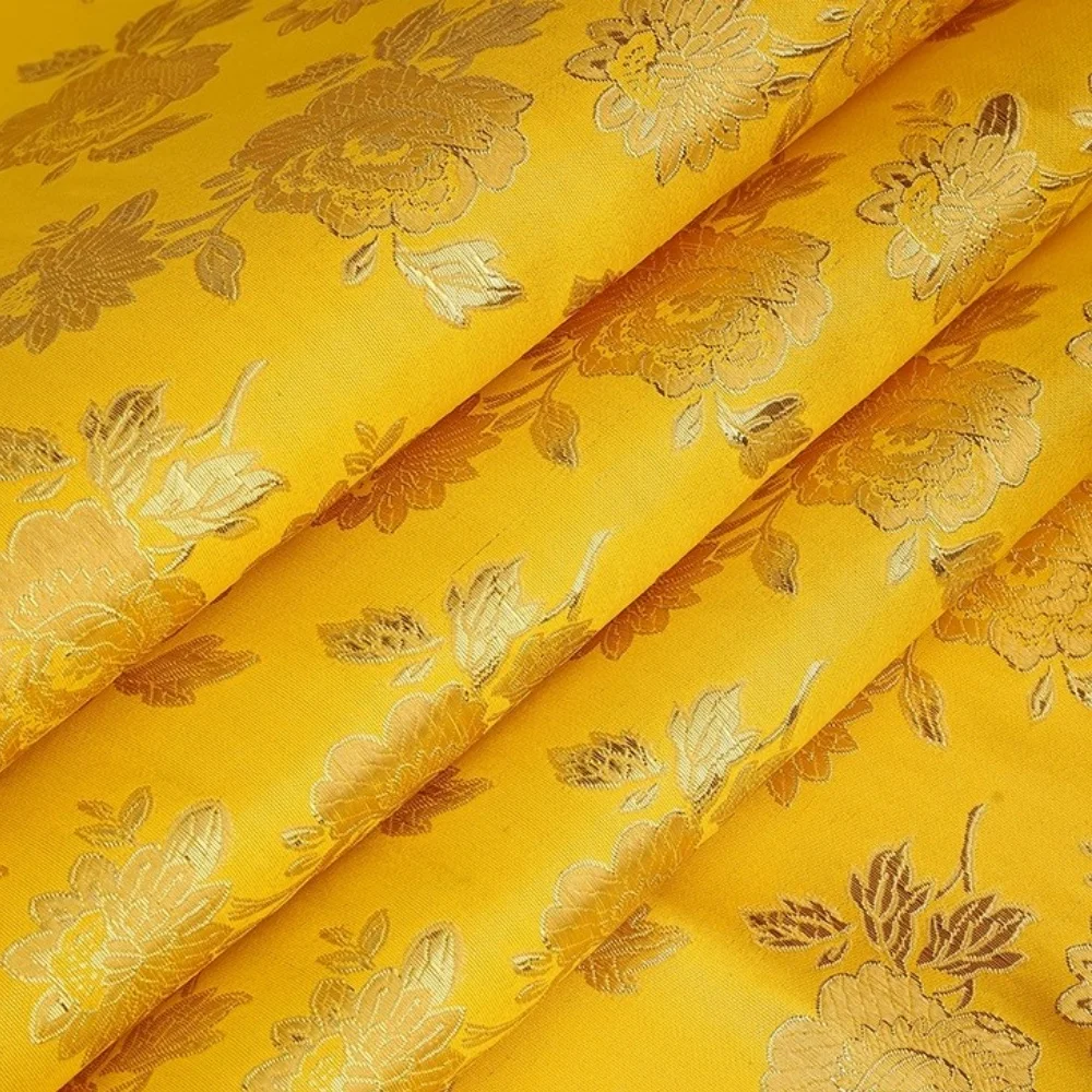 colorful gold, five-color roses, brocade, jacquard, gold and silver silk jacquard，Suitable for home fabrics, tissue boxes, hangi