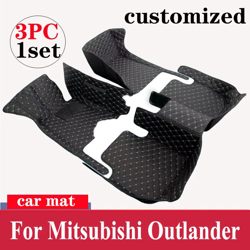 

Non-hybrid Vehicle Car Floor Mat For Mitsubishi Outlander GM 2022 2023 5seat Leather Pads Car Mats Alfombrillas Car Accessories