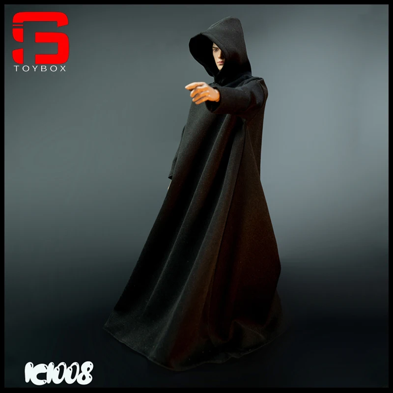 ICE TOYS IC1008 1/6 Skala Męska czarna szata Czarodziejowska peleryna Szata maga Cosplay Ubrania Model pasuje do 12-calowej figurki żołnierza