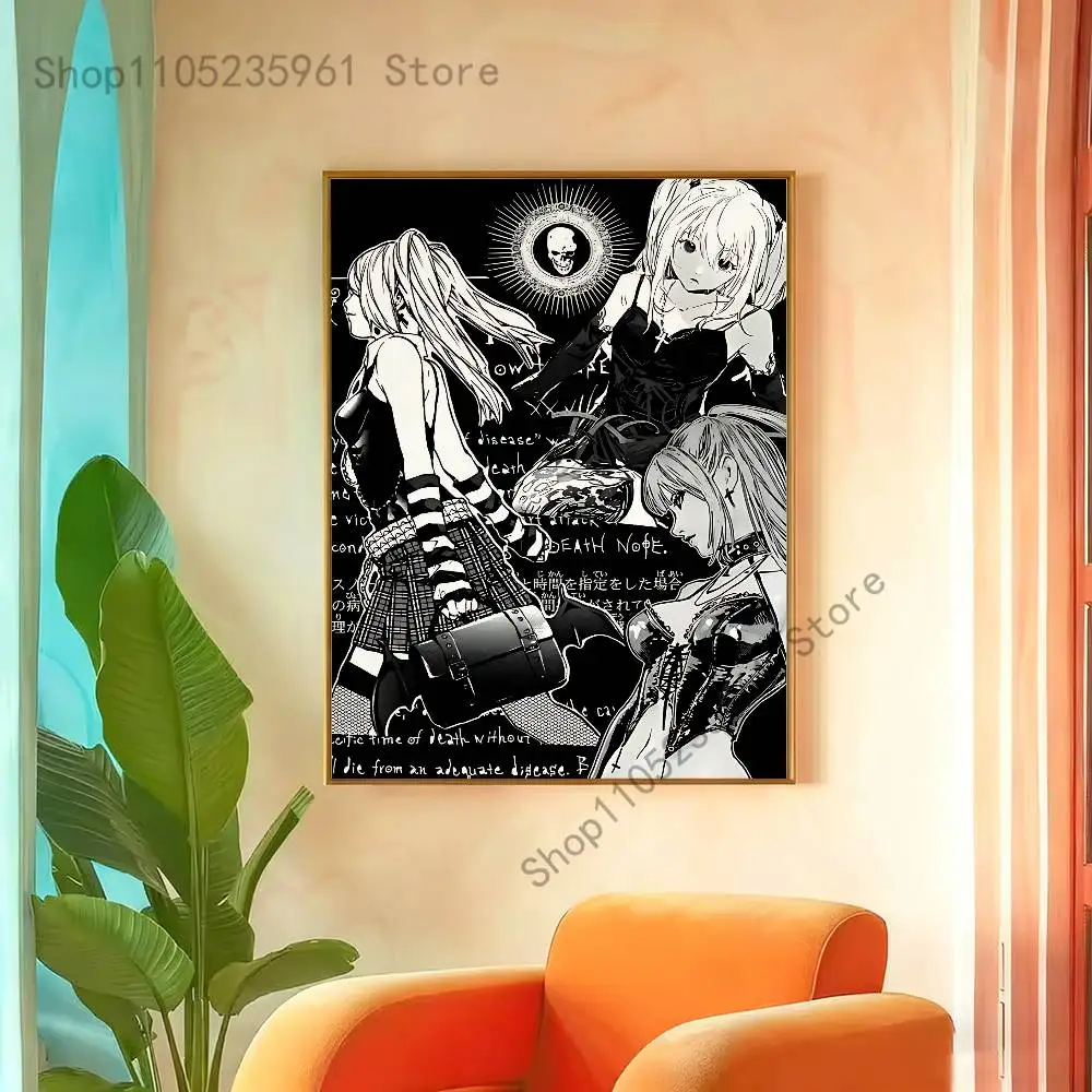 Misa D-Death Cross A-Amane Poster High Quality Wall Art for Home Office Bedroom Living Room Hallway Bar Perfect Gift