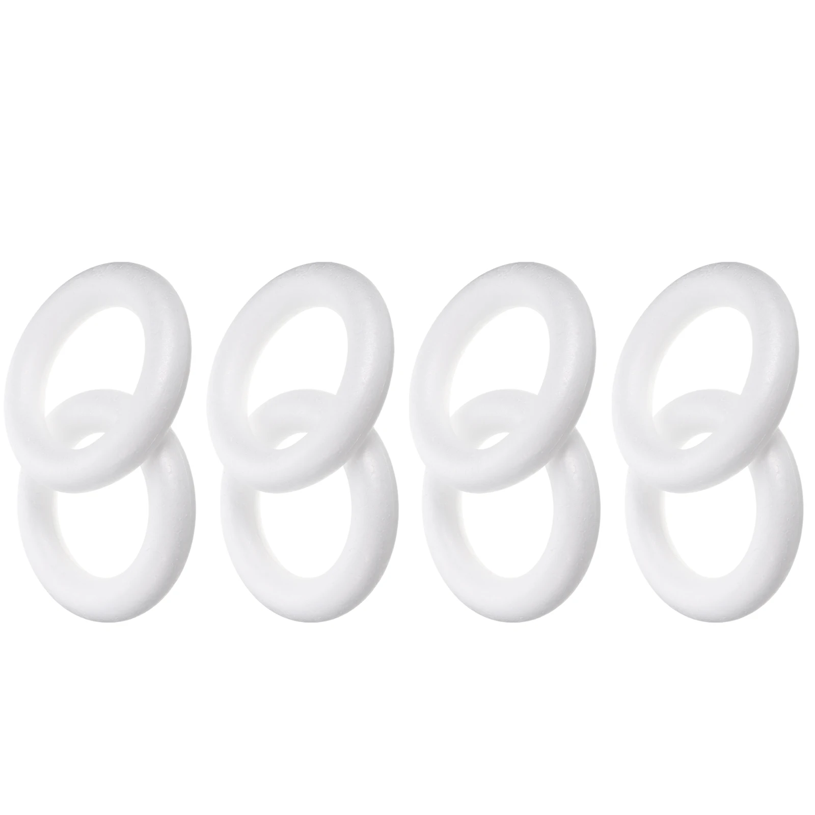 

8 Pcs Foam Garland Wreath Forms Craft Rings DIY Decor Floral Circle Circles For Crafts Materials Kids Christmas