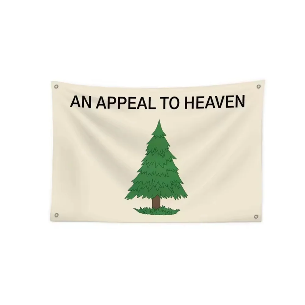 Drapeau « Appel au Ciel » 2x3ft 3x5ft, Bannière en Pin, Décoration de Jardin Extérieur, Décoration Murale Personnalisée avec Oeillets Métalliques