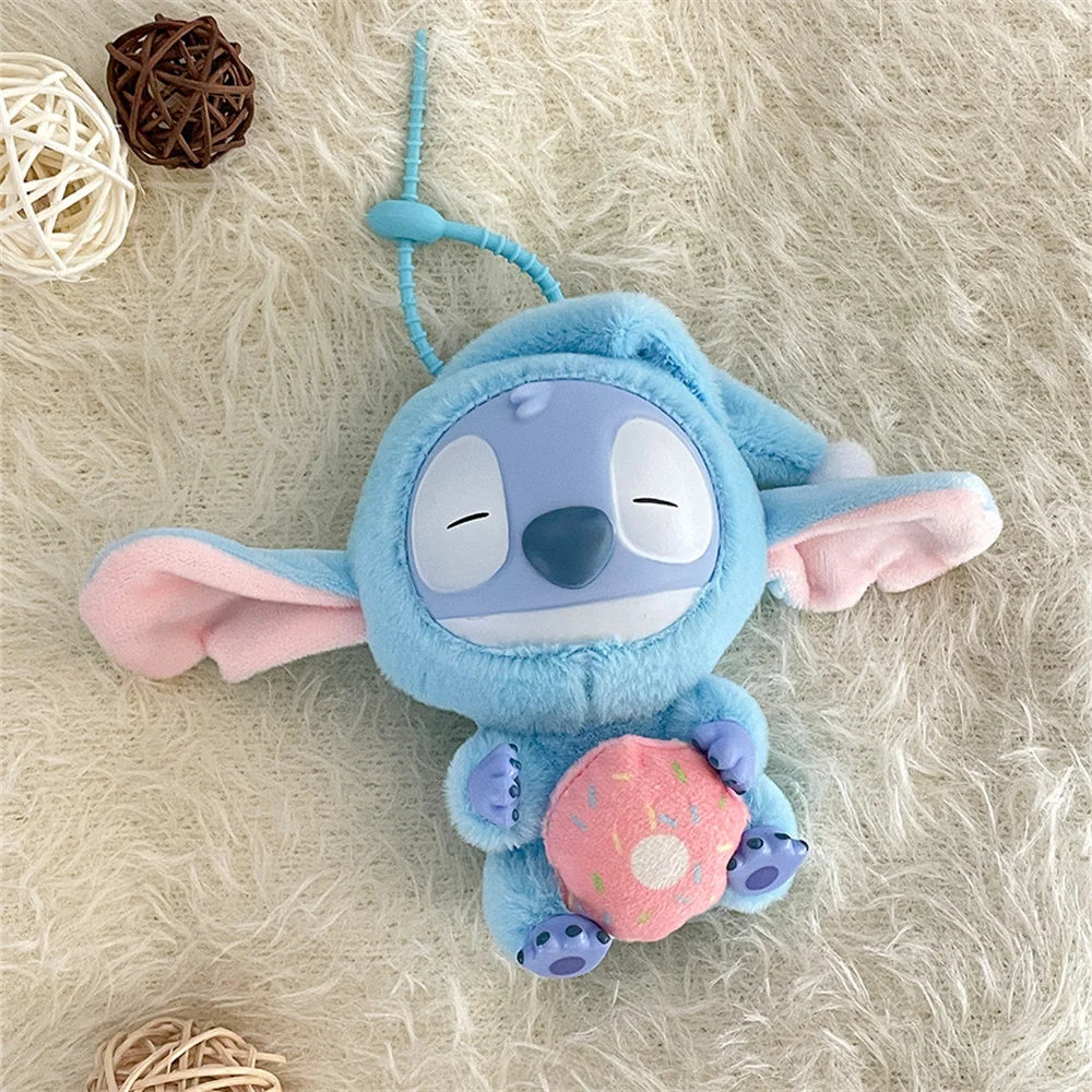 Lilo & Stitch Vinyl Plush Doll Pendant Disney Pajamas Stitch Cute Key Ring Cartoon Plushies Bag Keychain Gifts Kids Toys image 4