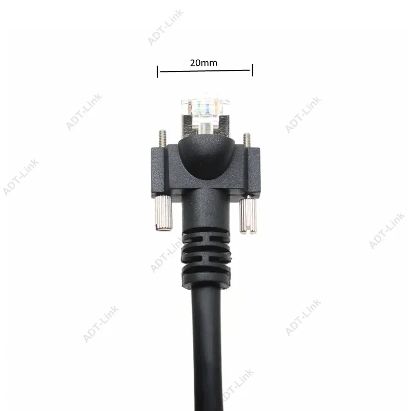 GIGE Gigabit Ethernet Cable With Screws Mounting Lock Industrial Digital Camera Machine Vision video Cables RJ45 8P8C PoE