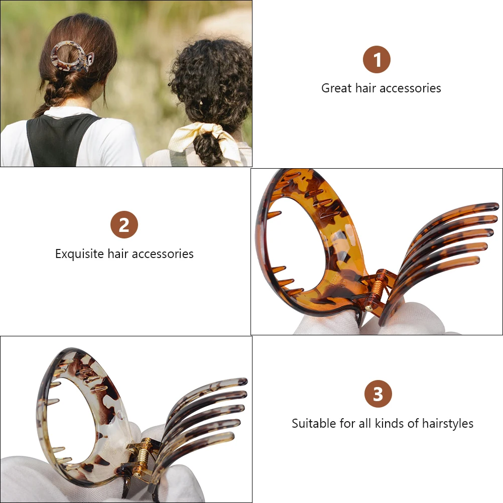 

2Pcs Hairpin Clasps Round Shape Durable Clips Barrettes Delicate Hairpins Hairdressing Accessories Hairstyle Decoration