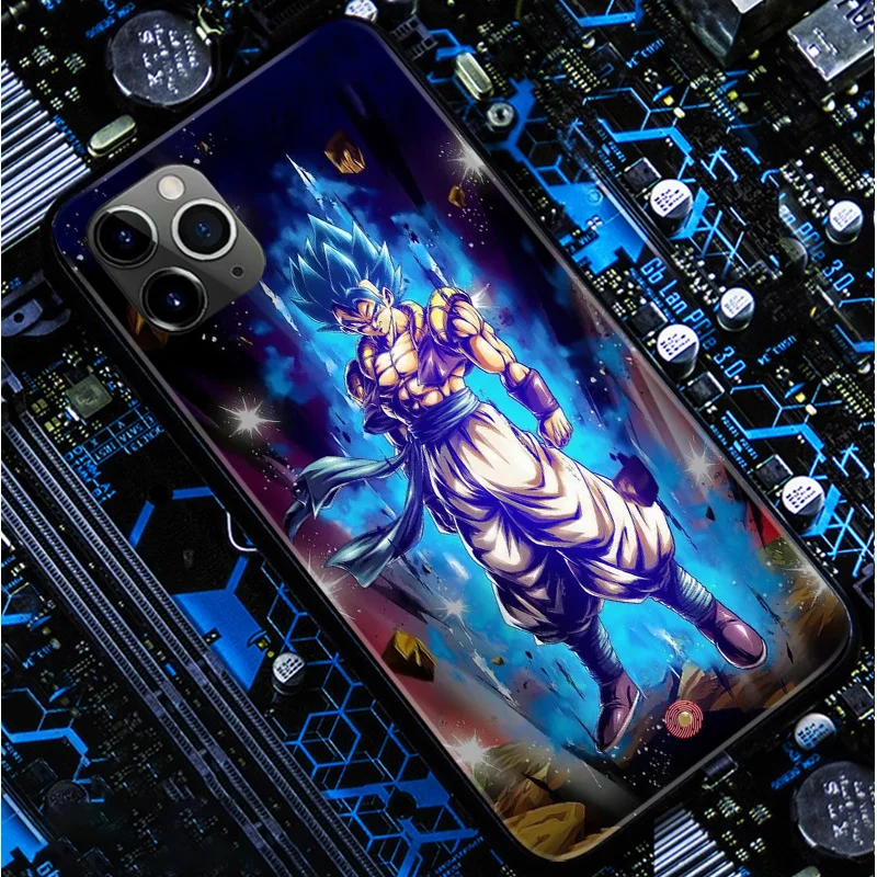 Dragon Ball custodia per telefono Anime per Apple iPhone 15 Pro Max 13 14 12 11 ProMAX Cover antiurto per armatura musica Light Up Cover per telefono